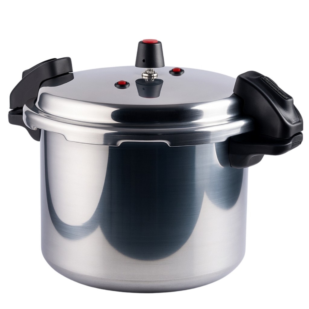 Panela de Pressão 24L: Cozinhe Rápido e com Segurança!