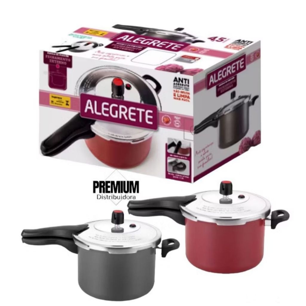 Panela de Pressão 4,5L: Cozinhe Rápido e Fácil!