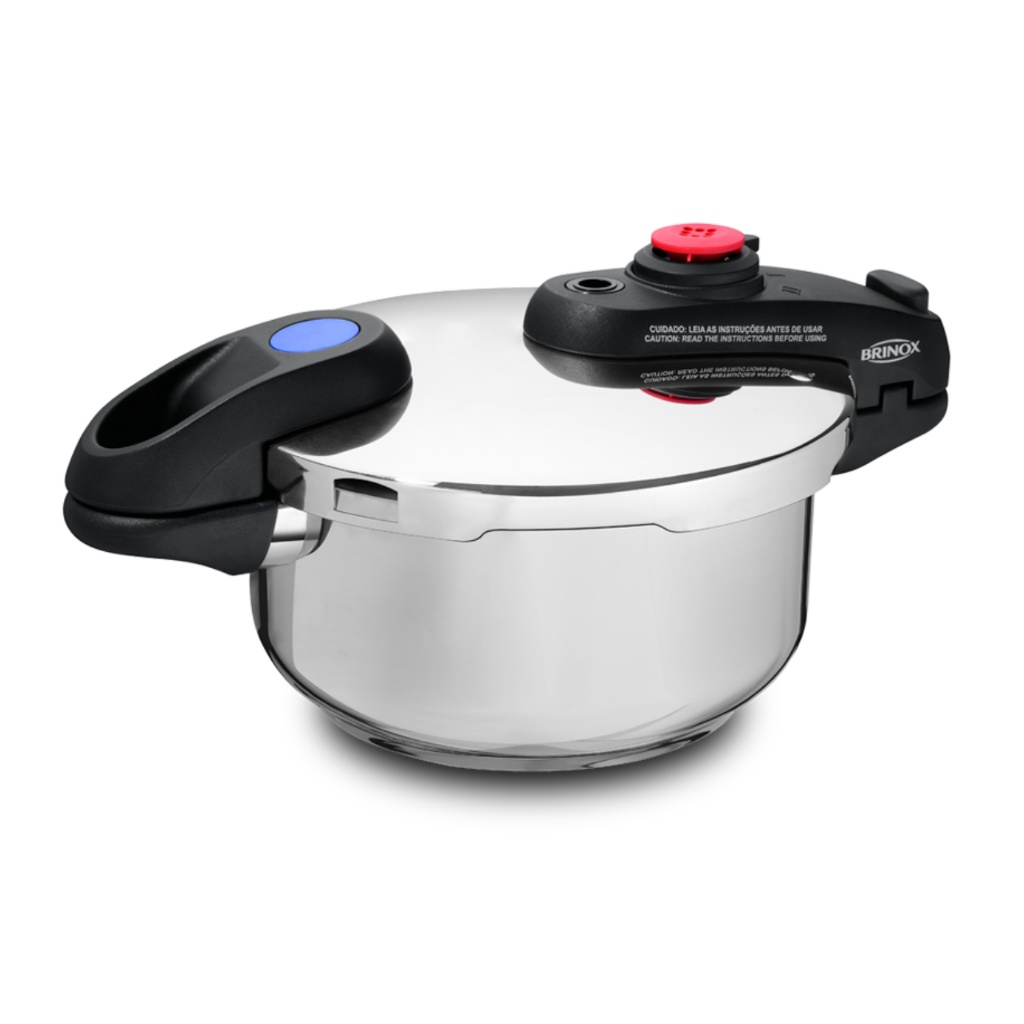 Panela de Pressão Inox Brinox Supra 3L: Cozinhe Rápido!