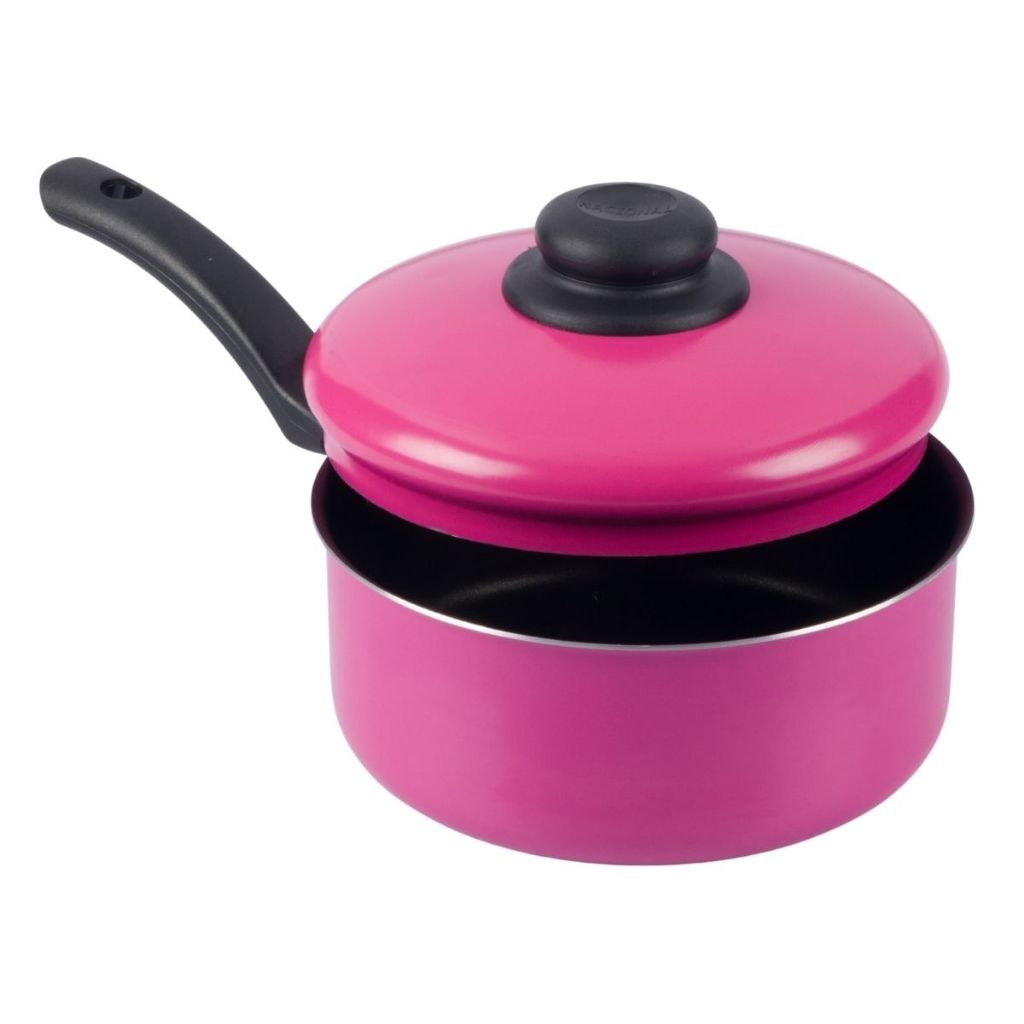 Panela Rosa Antiaderente 16cm: Cozinhe com Estilo!
