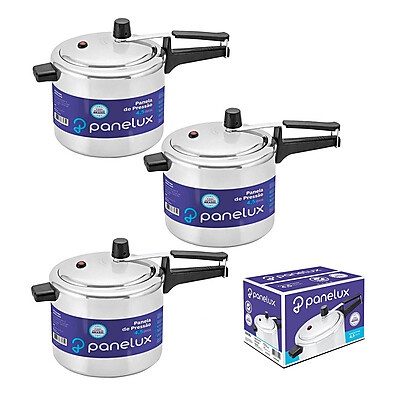 Panelux Classic: Kit 3 Panelas de Pressão 4,5L