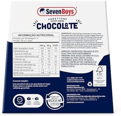 PANETTONE SEVEN BOYS GOTAS 400G