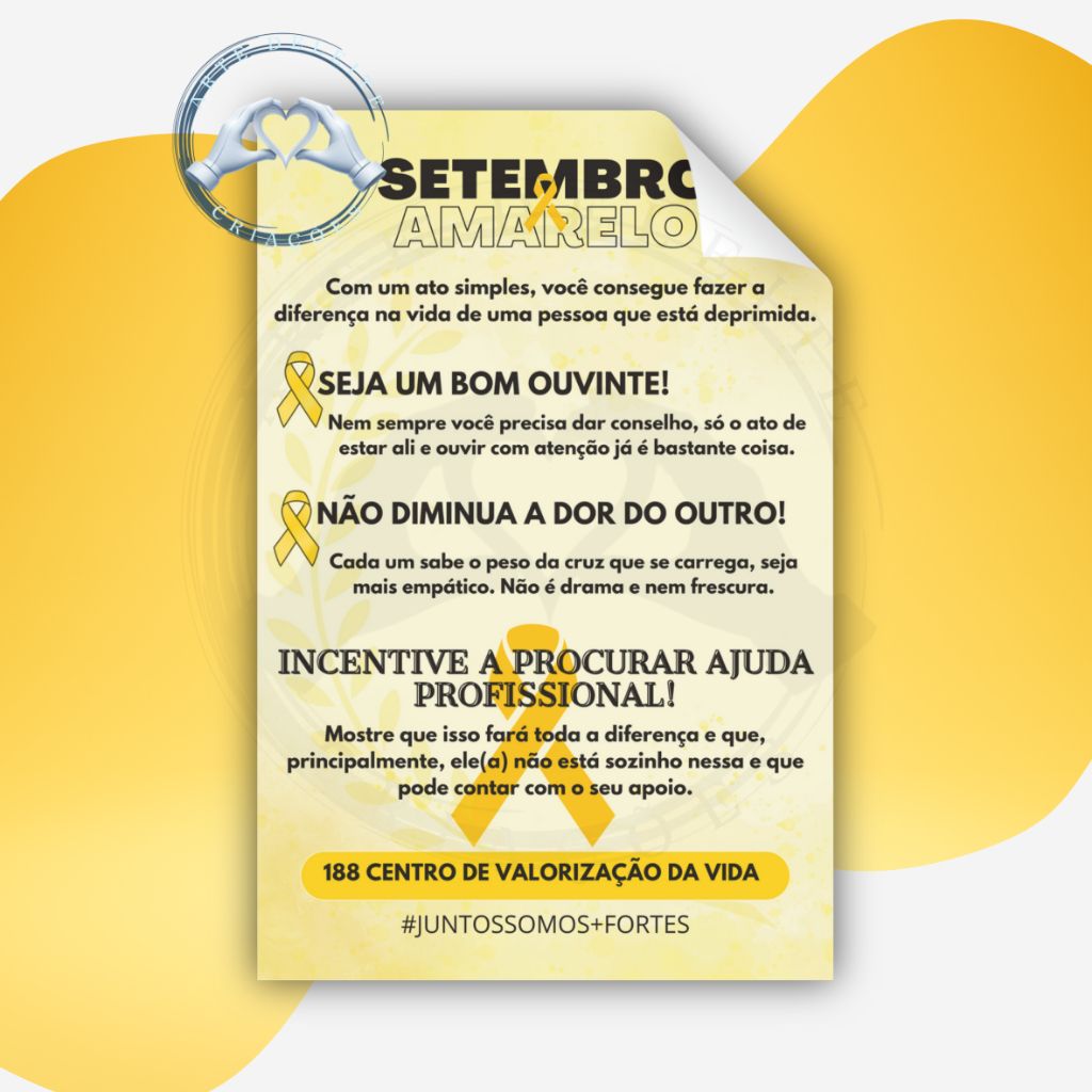 Panfleto Setembro Amarelo: Mensagens Motivacionais para Inspirar