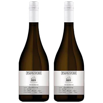 Panizzon Chardonnay: Kit 2 Vinhos Brancos Secos