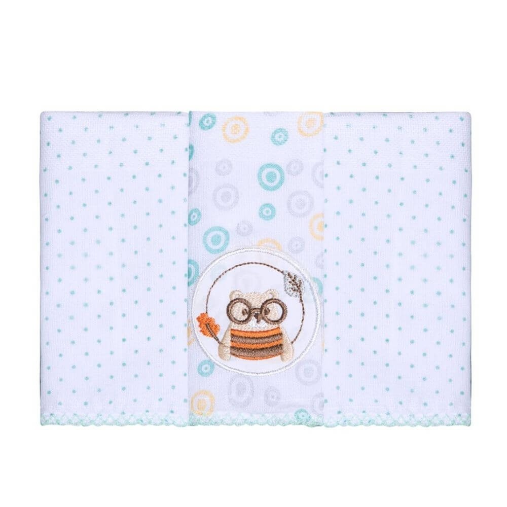 Pano de Boca Papi Bordado: Kit com 3 Peças