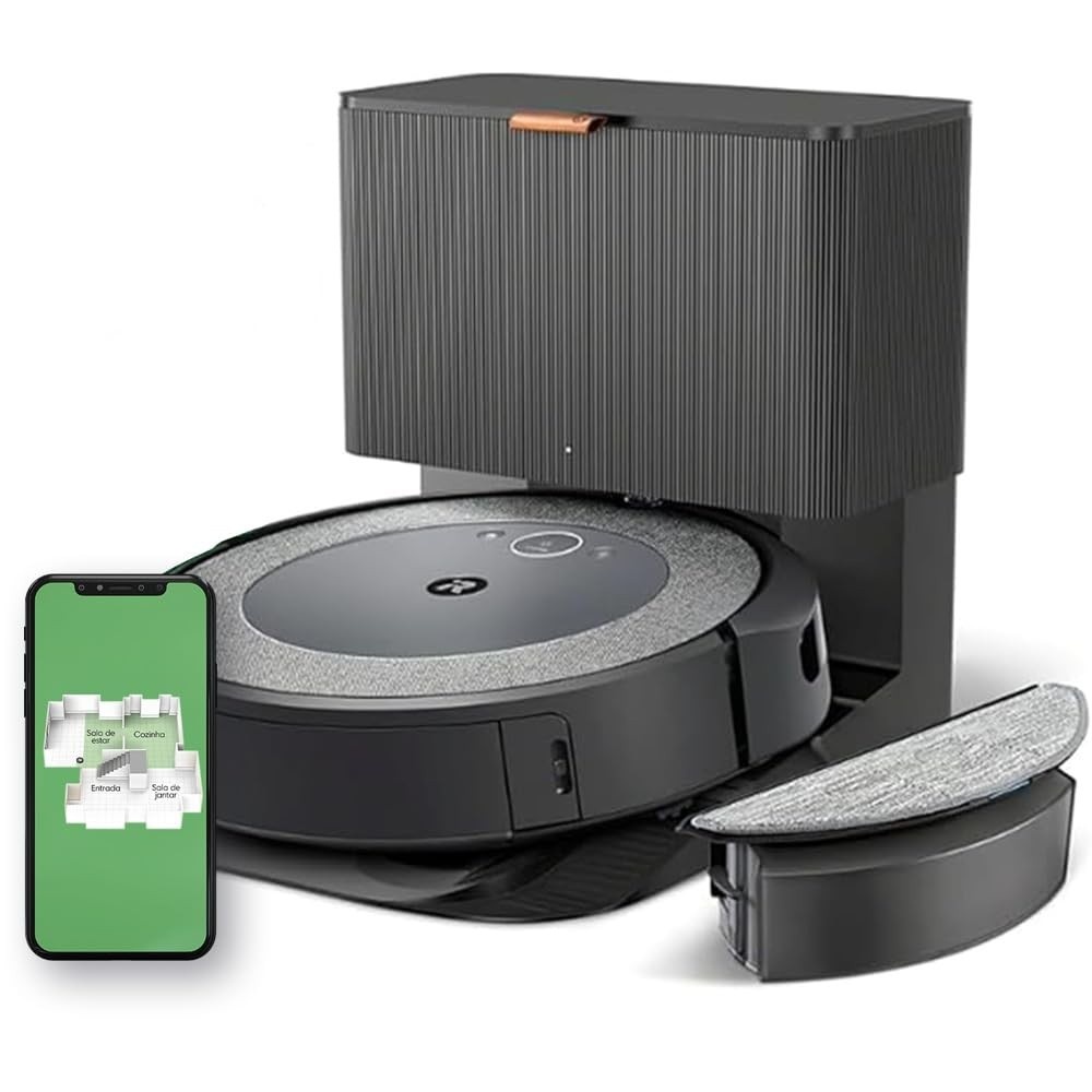 iRobot Roomba i5+ Combo - Aspirador e Passa Pano com Esvaziamento Automático e Navegação Inteligente