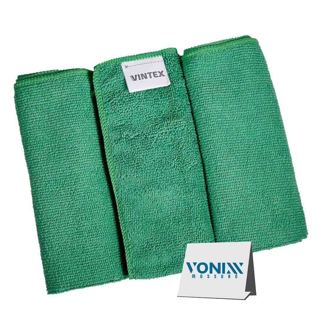 Kit Pano de Microfibra 3 Unidades 40x35cm - Vonixx | Limpeza Impecável e Duradoura