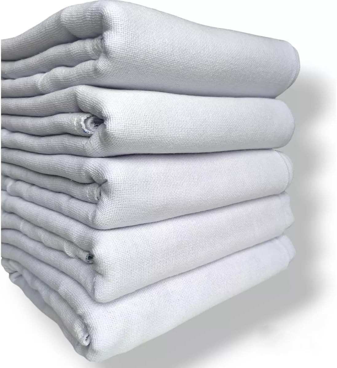 Kit 5 Panos de Chão Premium Extra Grande 50x80cm 100% Algodão - Malha Dupla e Alta Absorção