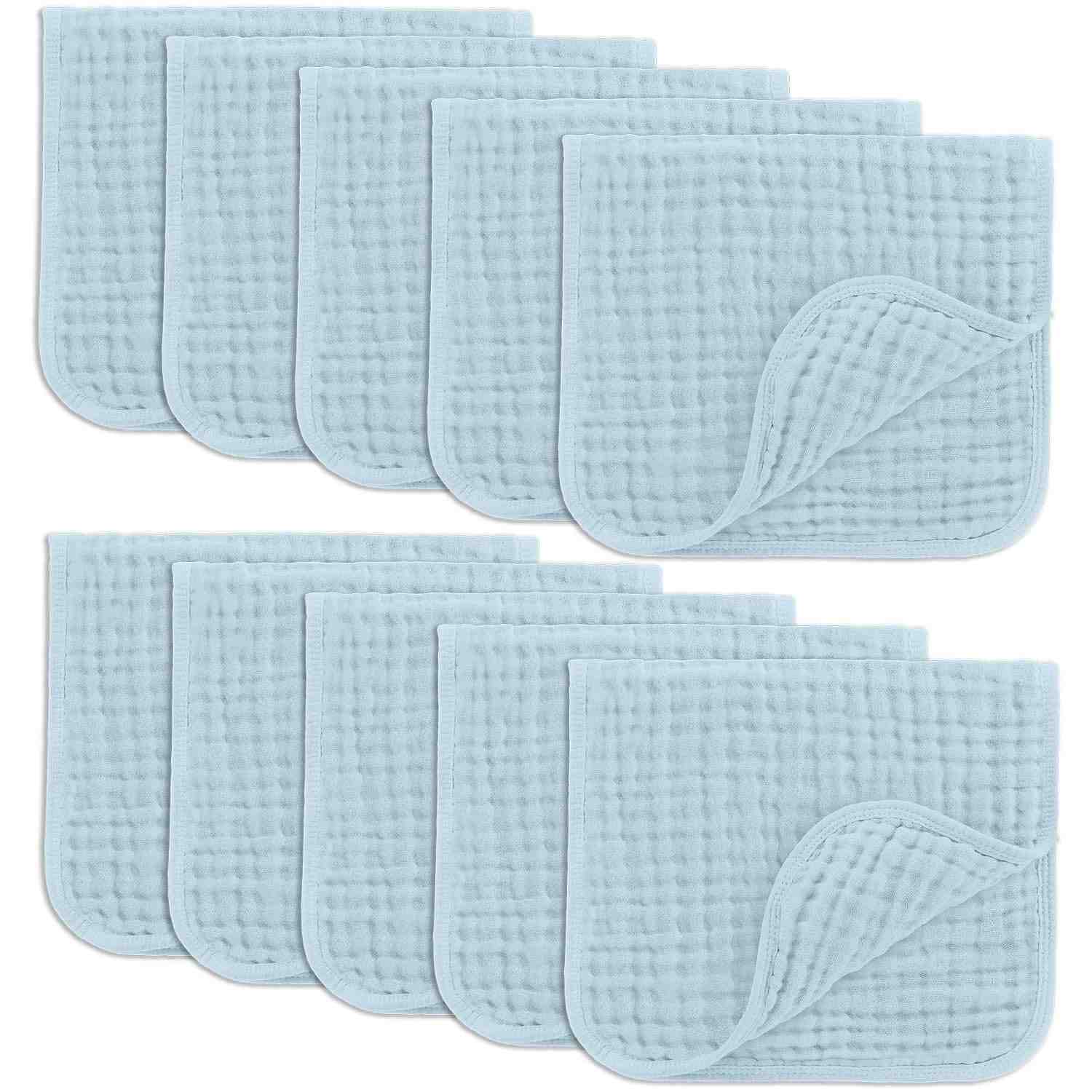 Comfy Cubs Panos para Arrotar de Musselina 6 Camadas - 10 Unidades Grandes em Algodão Macio e Ultra Absorvente