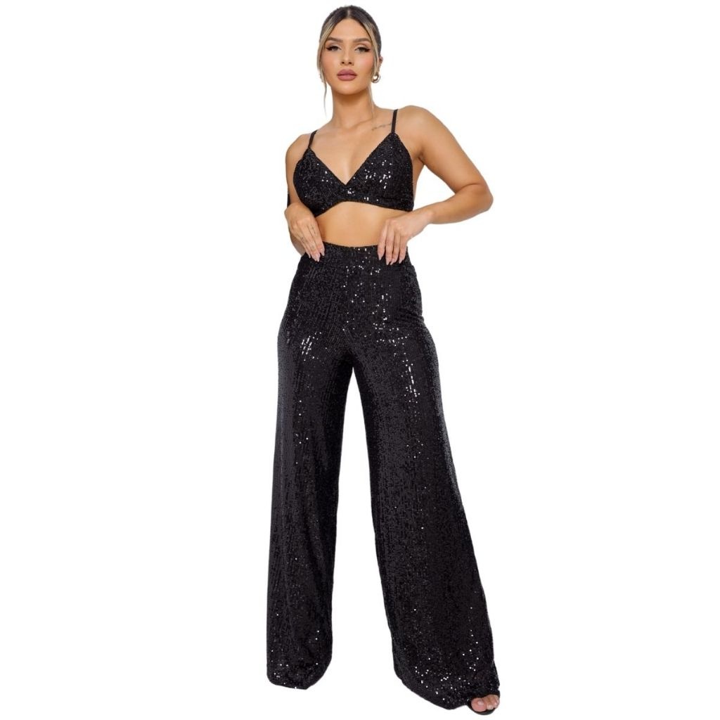 Pantalona de Paetê: Brilhe na Festa! ✨