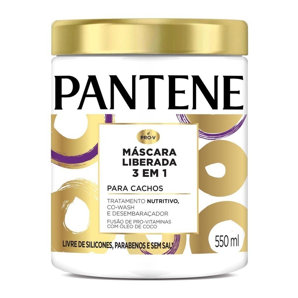 Pantene Cachos 3 em 1: Nutrição, Volume e Desembaraço