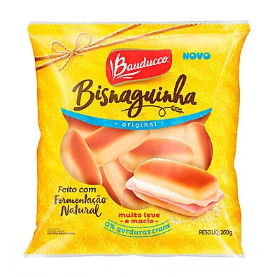 Pão Bisnaguinha Bauducco 260g – Macio e Pronto para Saborear