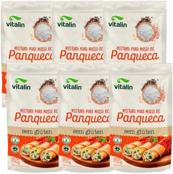 Kit 6X: Mistura para Pão Multigrãos Sem Glúten Vitalin 300g