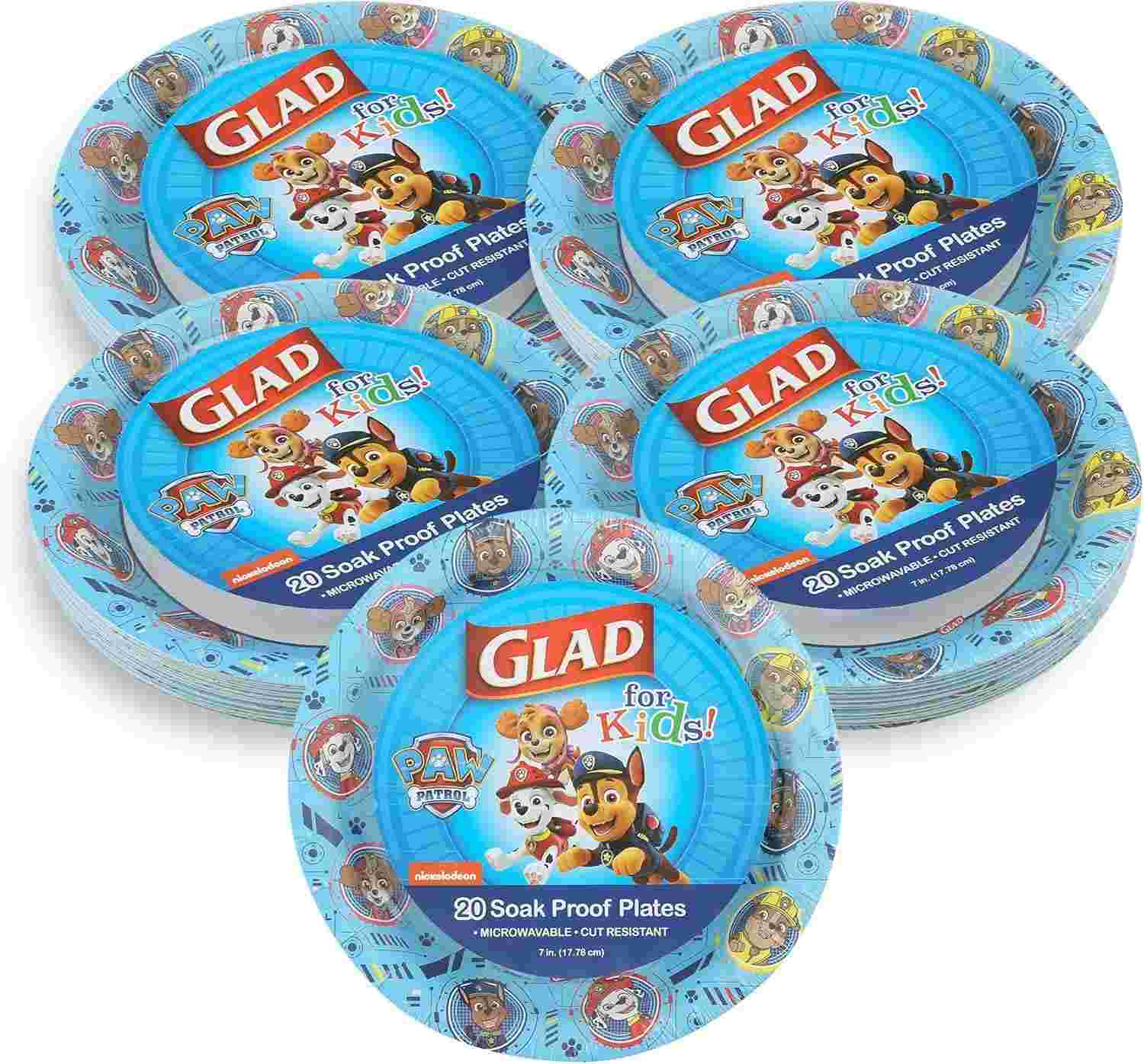 Pratos de Papel Patrulha Canina - 18cm, 100 Unidades, Azul, Resistente e à Prova d'Água