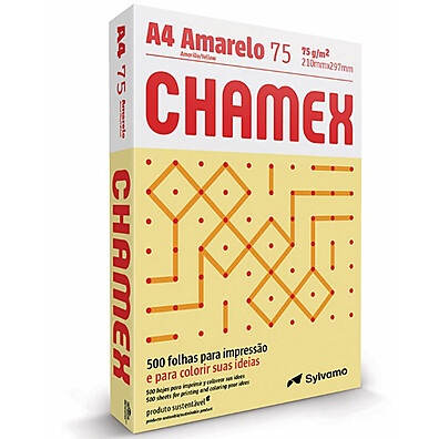 Papel A4 Amarelo Chamex: Dê Cor aos Seus Projetos!