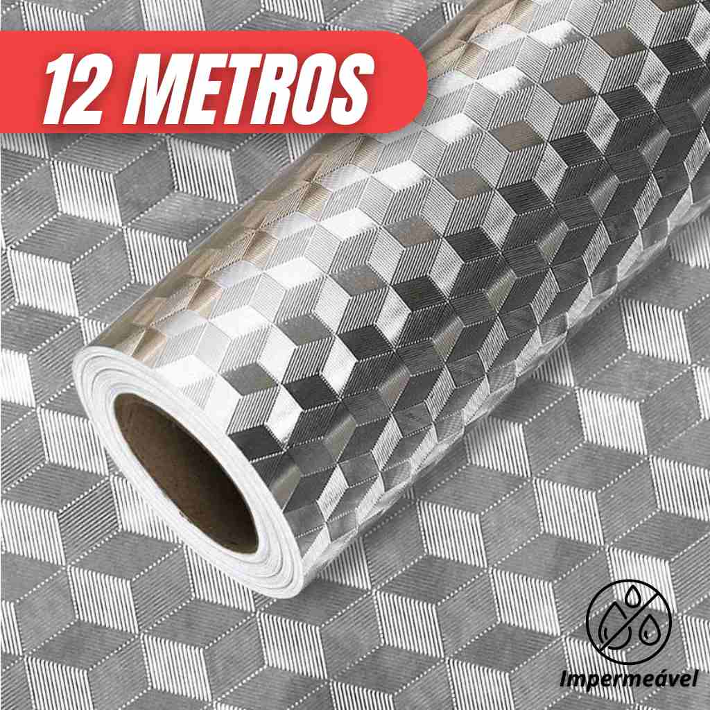Papel Alumínio Adesivo 12m - Renove Sem Reforma!