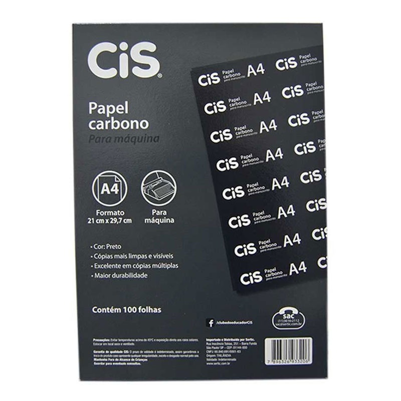 Papel Carbono A4 Cis: 100 Folhas para Cópias Perfeitas