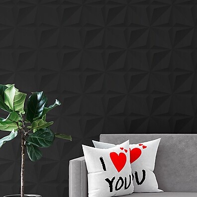 Papel de Parede 3D Preto: Transforme Seu Espaço!
