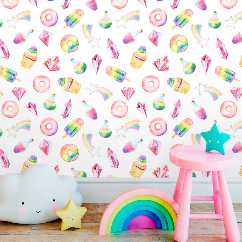 Papel de Parede Arco Íris: Decore com Doçura!