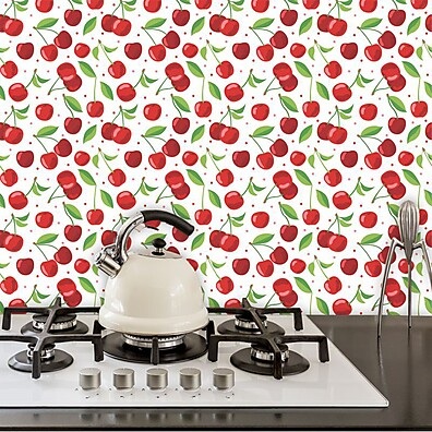 Papel de Parede Cozinha Cereja: Decoração Prática e Elegante