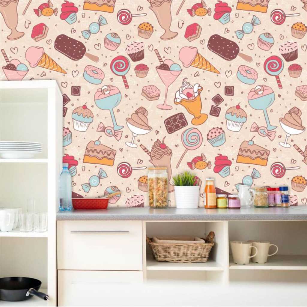 Papel de Parede Cozinha Doces: Decore Fácil!
