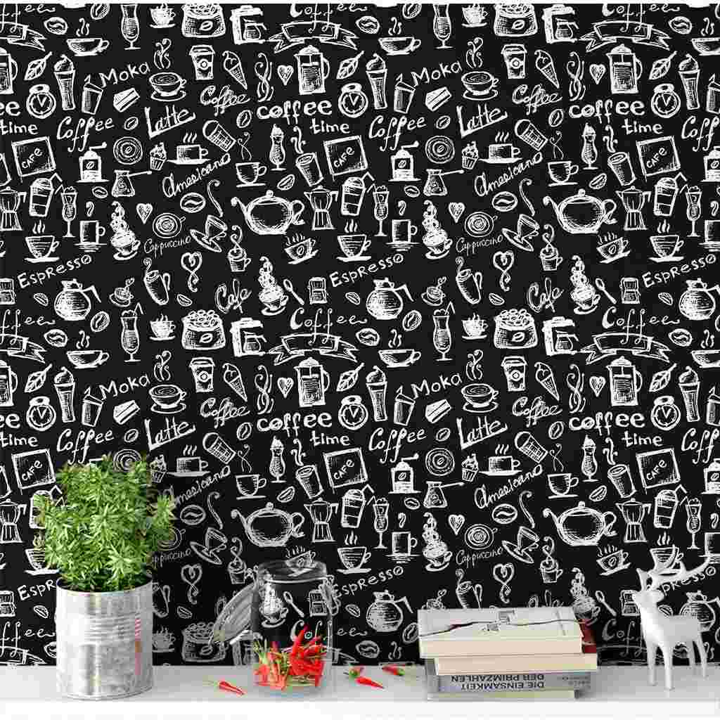 Papel de Parede Cozinha Lavável: Café Escuro 3m