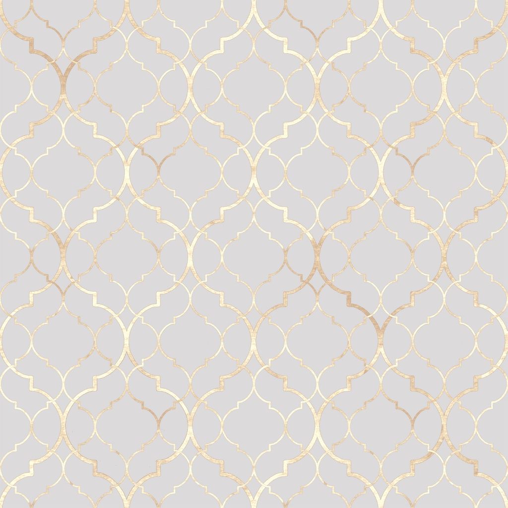 Papel de Parede Dourado e Cinza: Toque Provençal Sofisticado