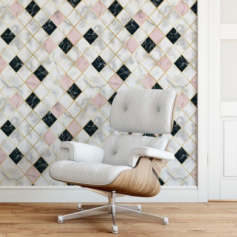 Papel de Parede Mármore Branco: Elegância Lavável!