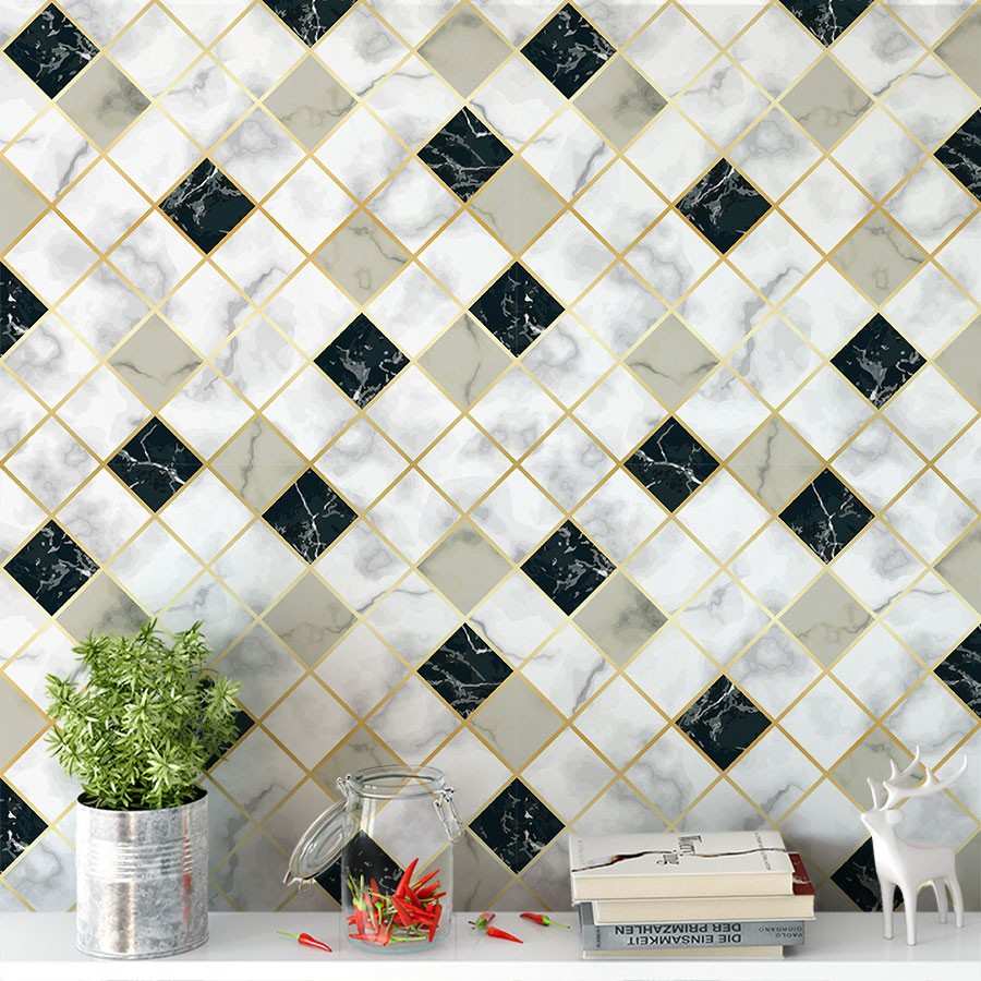 Papel de Parede Mármore: Elegância Lavável!