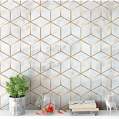 Papel de Parede Mármore: Silver & Gold, Elegância!