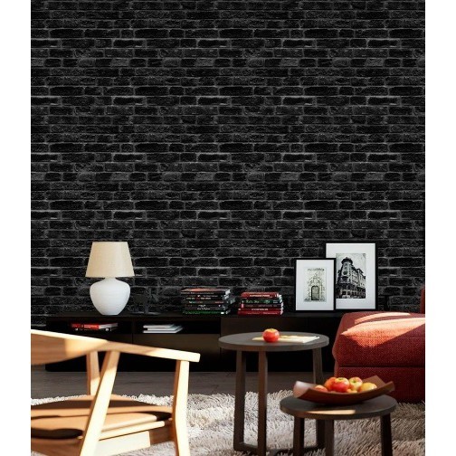 Papel de Parede Tijolinho Preto: Decore Fácil!