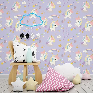 Papel de Parede Unicórnio Lilás: Encanto e Magia!