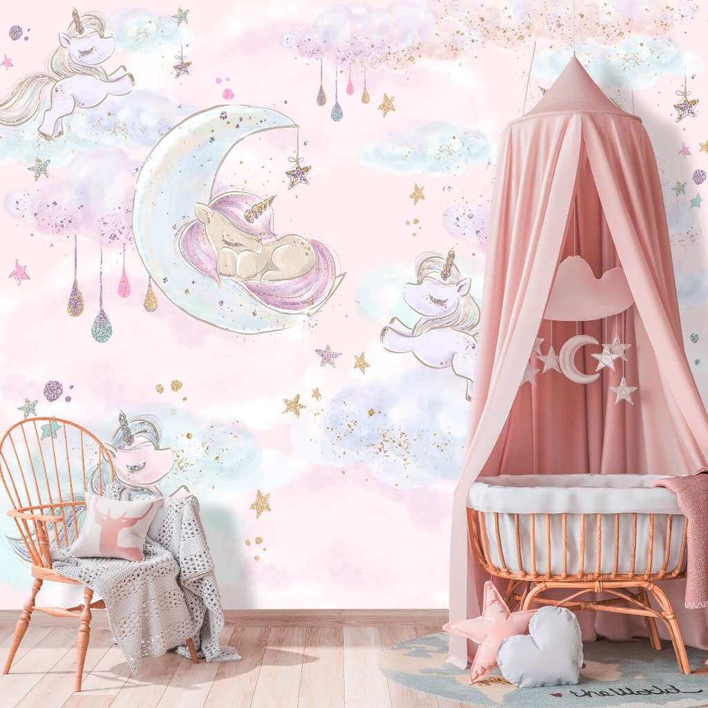 Papel de Parede Unicórnios Baby: Decore com Magia!
