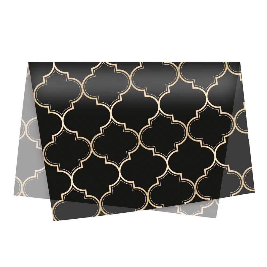 Papel de Seda Núria Preto: Elegância em 10 Unidades