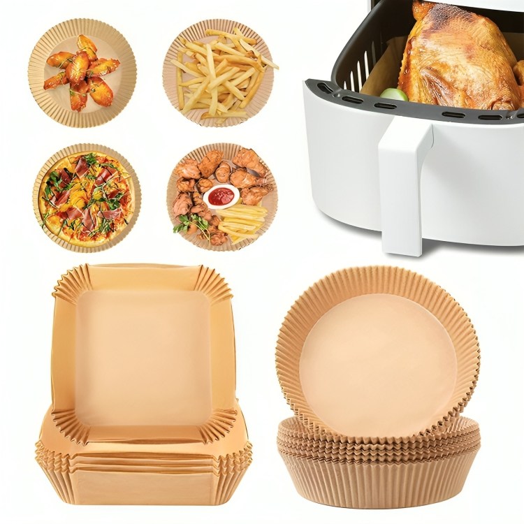 Papel Descartável para Air Fryer – Antiaderente e Prático