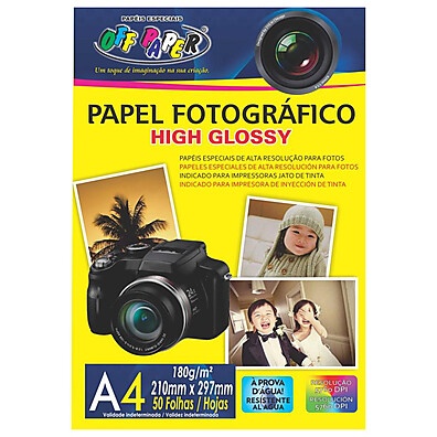 Papel Foto Glossy A4 180g: Alta Qualidade para Fotos Incríveis