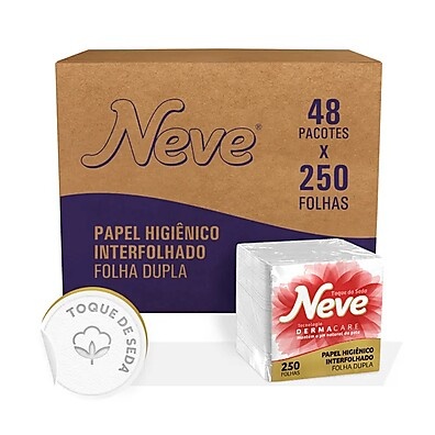 Papel Higiênico Neve Interfolhado: 12.000 Folhas de Maciez