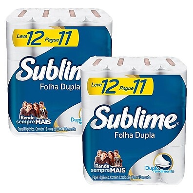 Papel Higiênico Sublime: Kit 2x12 Rolos
