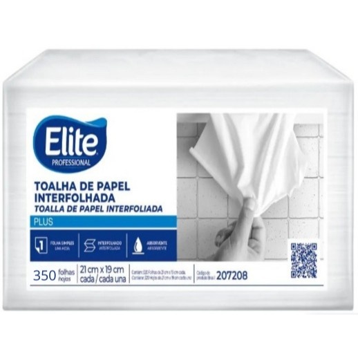 Papel Toalha Elite Classic: 2 Kits com 350 Folhas