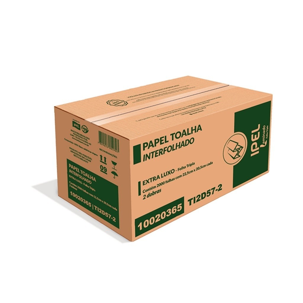 Papel Toalha Ipel Fit Extra Luxo: 2000 Folhas!