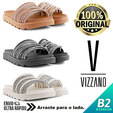 Papete Vizzano Tiras: Conforto e Brilho!