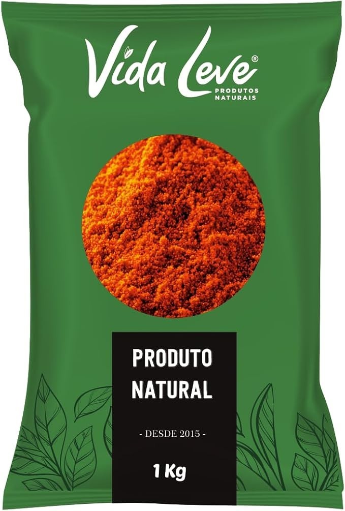 Melhor Páprica Defumada em Pó, Tempero 1kg, 100% Natural, Vegano e Saudável, Para Carnes e Legumes, Rico em Vitaminas e Anti-inflamatório Vida Leve PREMIUM