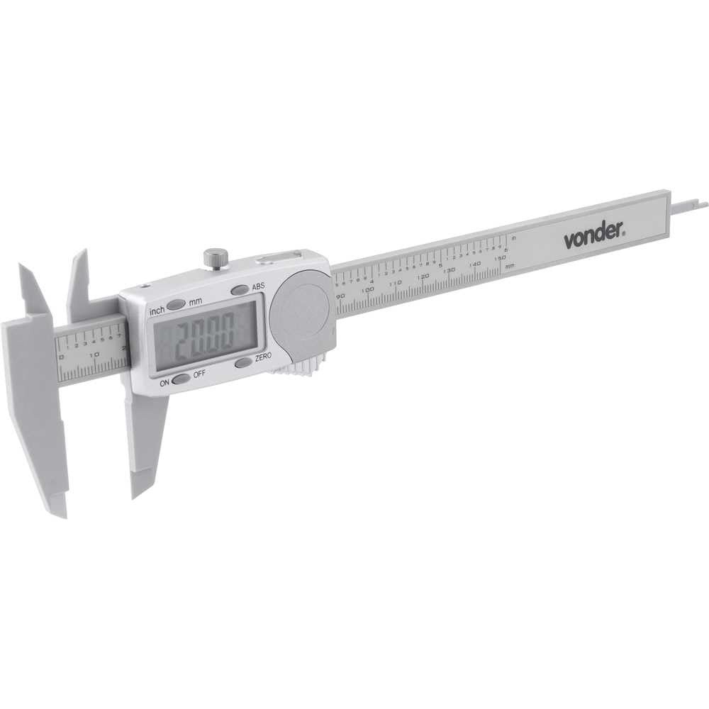 Paquímetro Digital Vonder PD 153: Precisão e Facilidade em Plástico 150mm