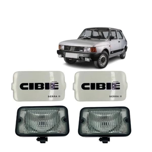 Par de Faróis de Milha Auxiliar Cibié Serra II para Opala com Tampas Brancas - Iluminação Potente e Estilo Clássico