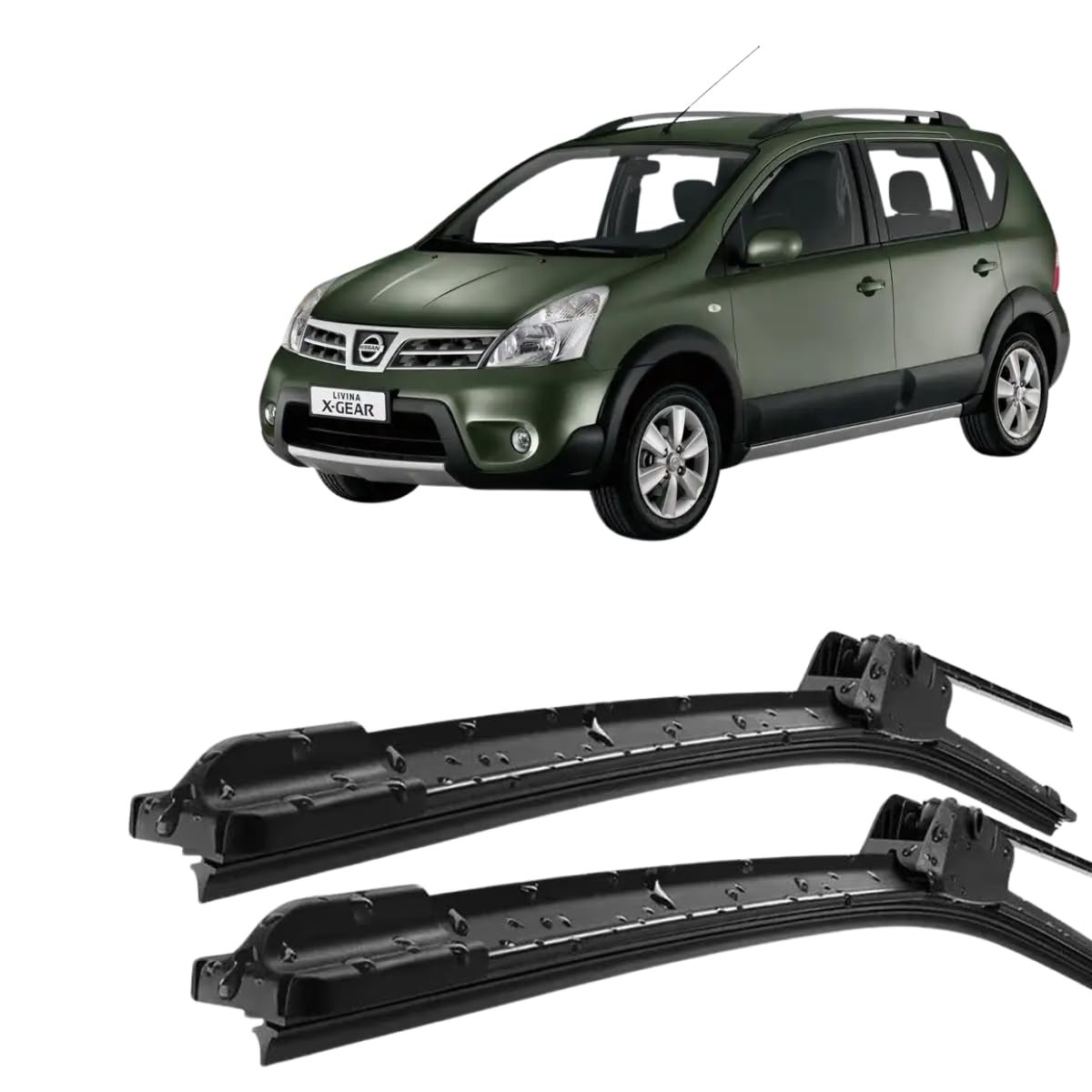 Par de Palhetas Limpador Para-Brisa em Silicone para Nissan Livina (2010-2014) - Limpeza Perfeita!