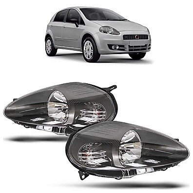 Par Farol Dianteiro Fiat Punto 2008-2012: Estilo e Segurança