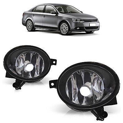 Par Farol Milha Auxiliar Jetta e Amarok – Lente Lisa Acrílico