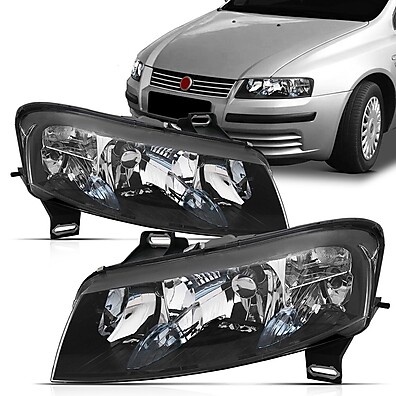 Par Farol Stilo 2002-2011 Foco Duplo com Máscara Negra