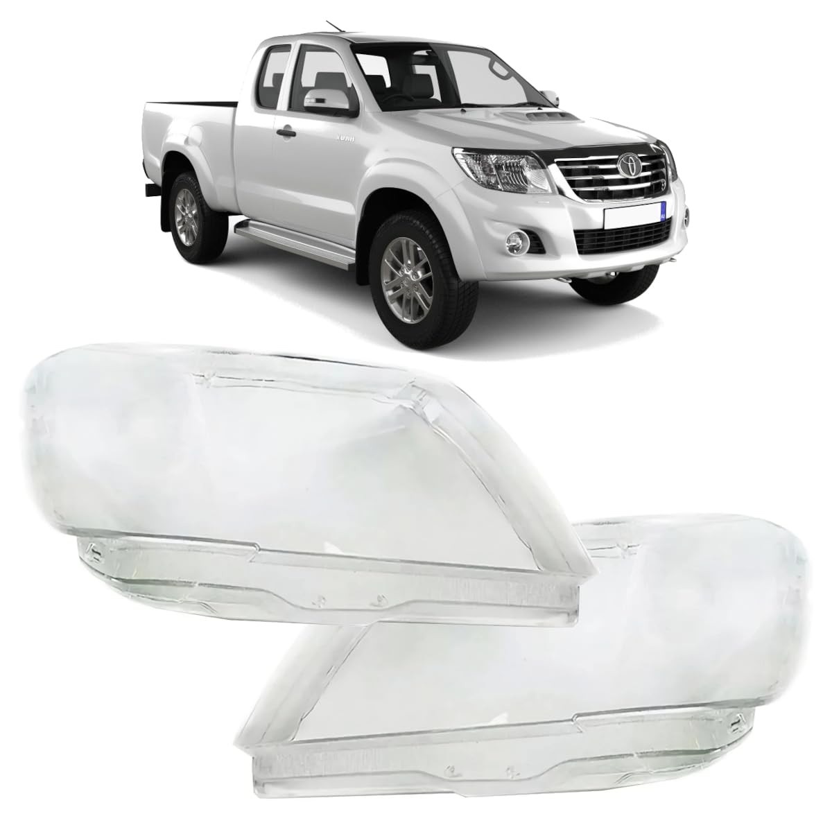Par Lente Farol Toyota Hilux 2012-2015: Clareza e Segurança para Sua Picape