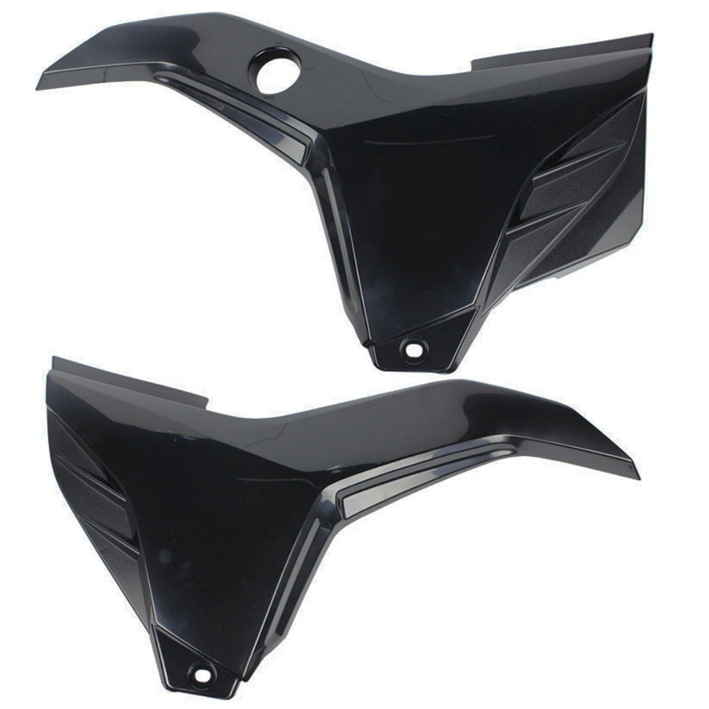 Tampa Lateral Fan 125: Preto Injetado (Par)